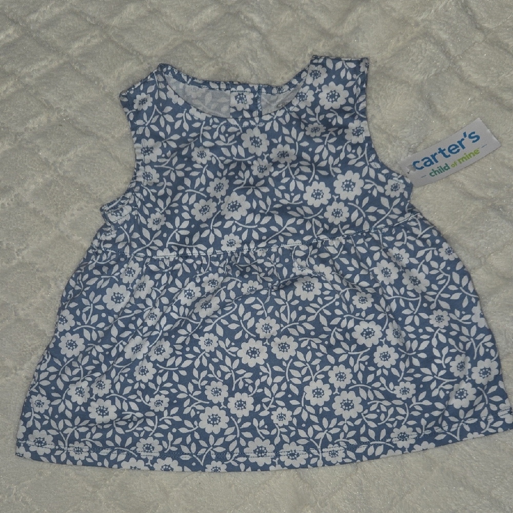 Carter's Blue and White Floral Dress